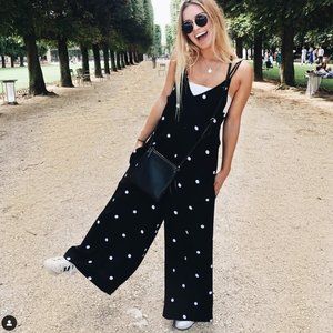 Free People polka dot jump suit